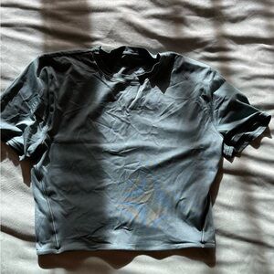 Wundermost Ultra-Soft Nulu Crewneck Cropped T-Shirt in Medium Forest